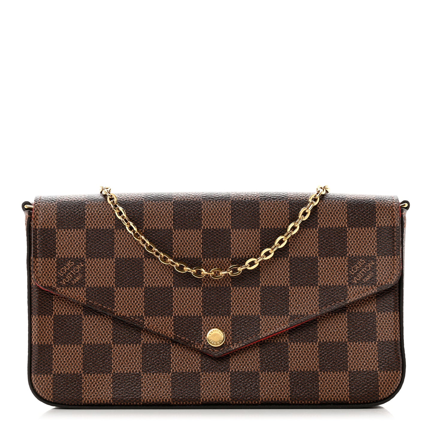 Damier Ebene Pochette Felicie Chain Wallet