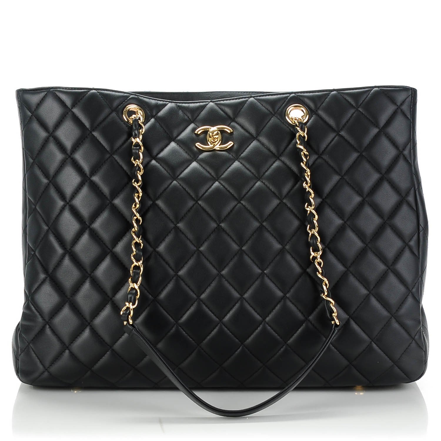 Chanel Calfskin Quilted Timeless Tote Black 1 of 7