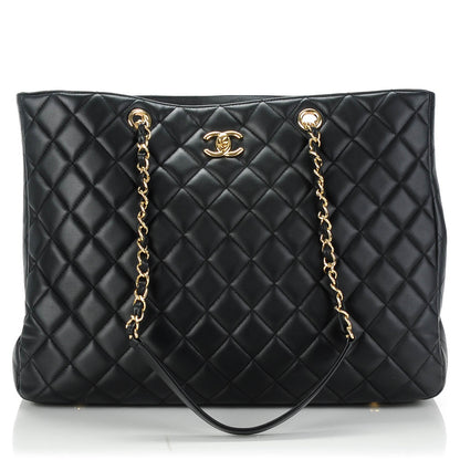 Chanel Calfskin Quilted Timeless Tote Black 1 of 7