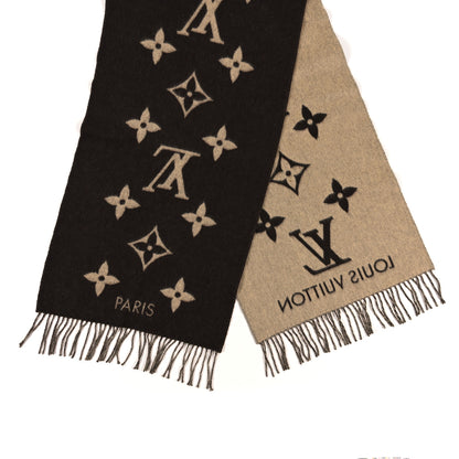 Louis Vuitton Cashmere Monogram Reykjavik Scarf Brown 2 of 3