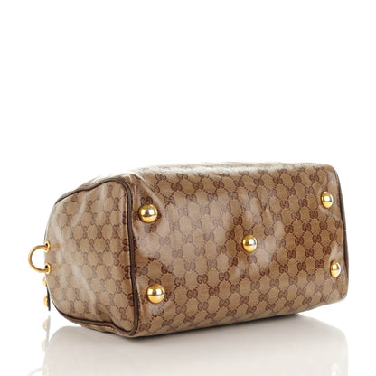 Gucci Crystal Monogram Medium Babouska Boston Dark Brown 4 of 8