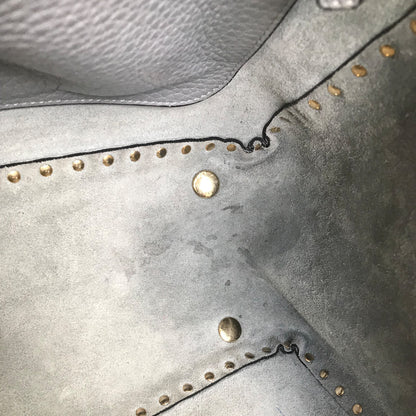 Valentino Garavani Pebbled Calfskin Medium Rockstud Tote Grey 12 of 15