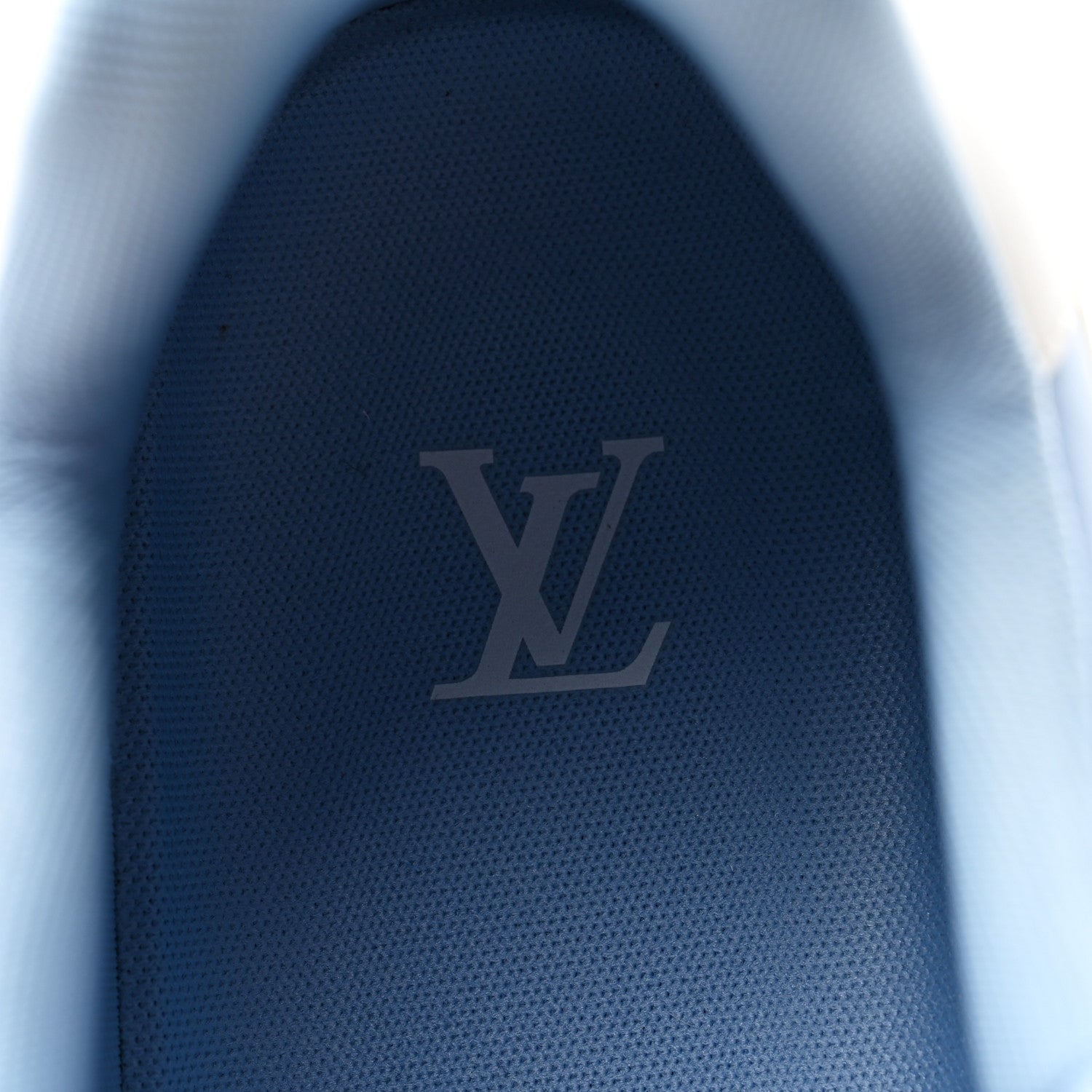 Louis Vuitton Calfskin Mens LV Trainer Sneakers 9 Blue 9 of 10