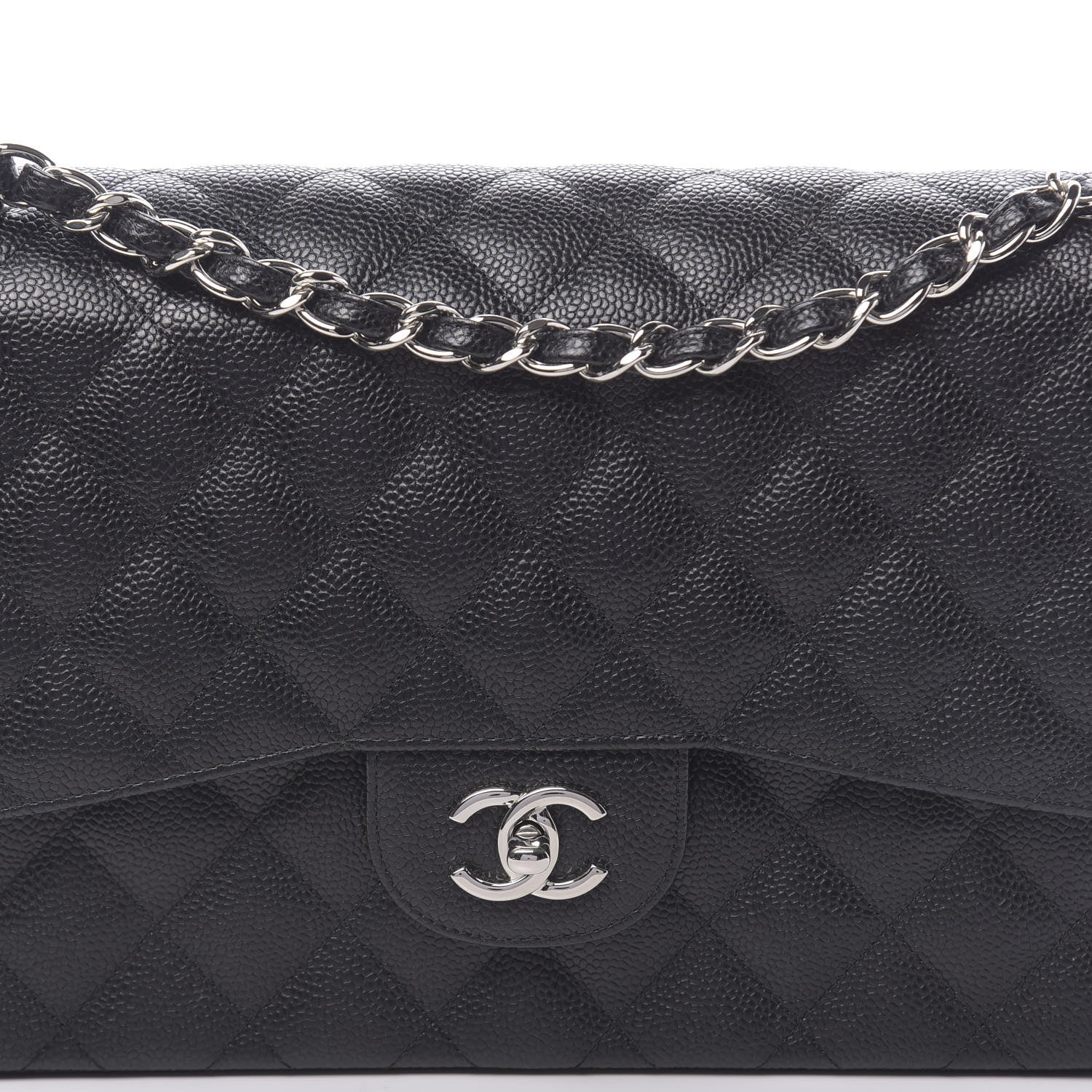 Chanel Caviar Quilted Jumbo Double Flap Black 8 of 11
