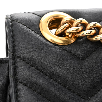 Gucci Calfskin Matelasse Mini GG Marmont Shoulder Bag Black 13 of 14