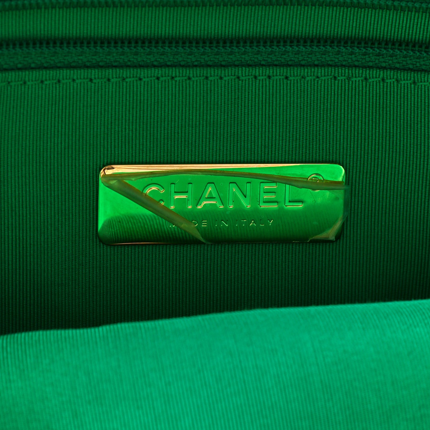 Chanel Lambskin Quilted Maxi Chanel 19 Flap Green 5 of 12