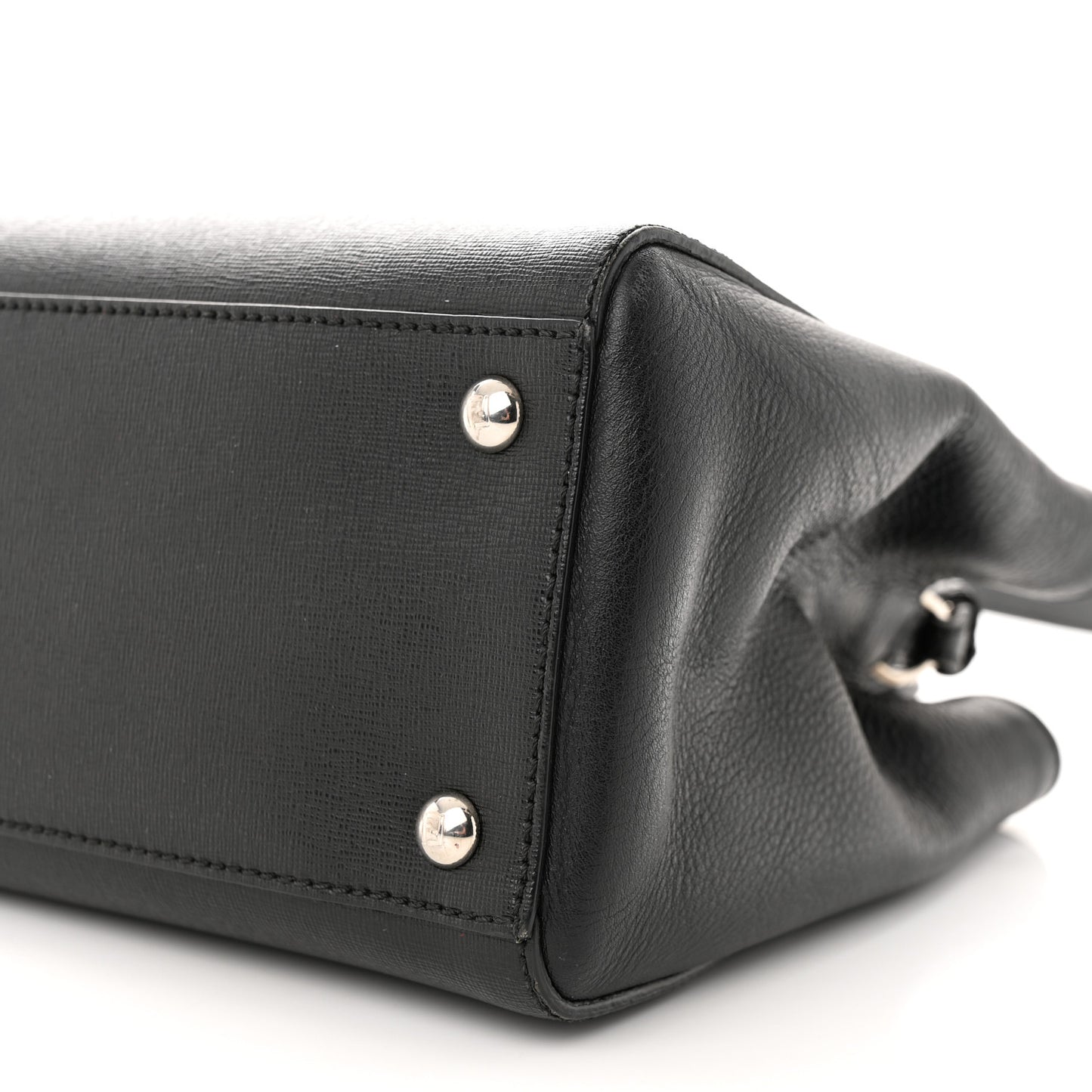 Vitello Elite Flamingo Mink Monster Charm Petite 2Jours Tote Black Multicolor