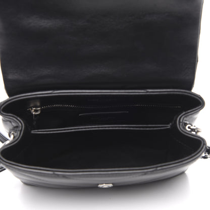 Saint Laurent Calfskin Y Quilted Monogram Toy Loulou Crossbody Bag Black 5 of 11