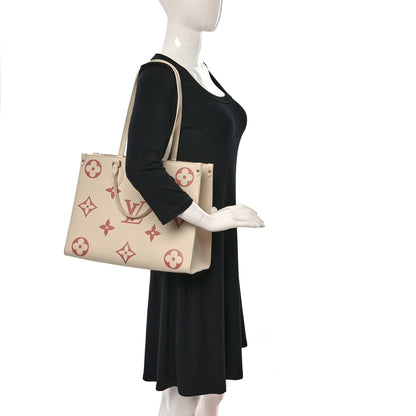 Louis Vuitton Empreinte Monogram Giant Onthego MM Creme Rose Trianon 2 of 8