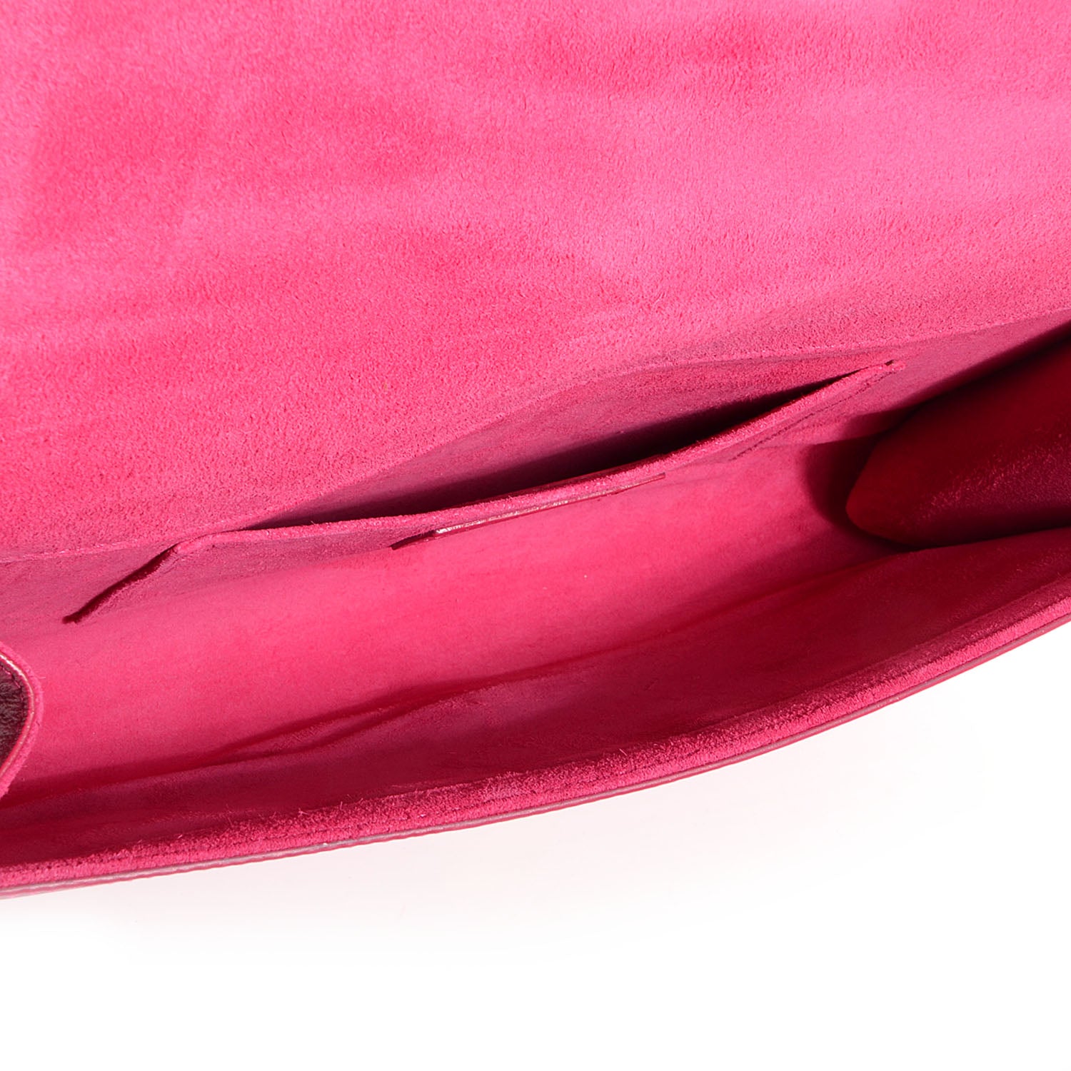 Saint Laurent Calfskin Classic Y Clutch Fuchsia 5 of 8