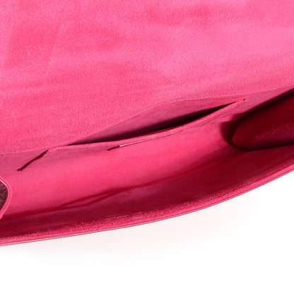 Saint Laurent Calfskin Classic Y Clutch Fuchsia 5 of 8