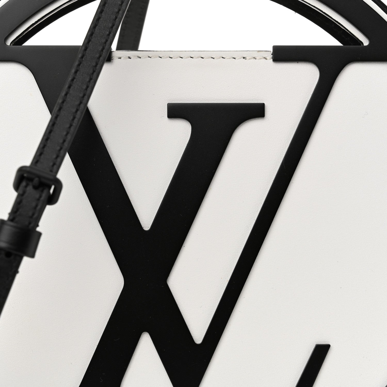 Louis Vuitton Calfskin Around Me PM White Black 7 of 11