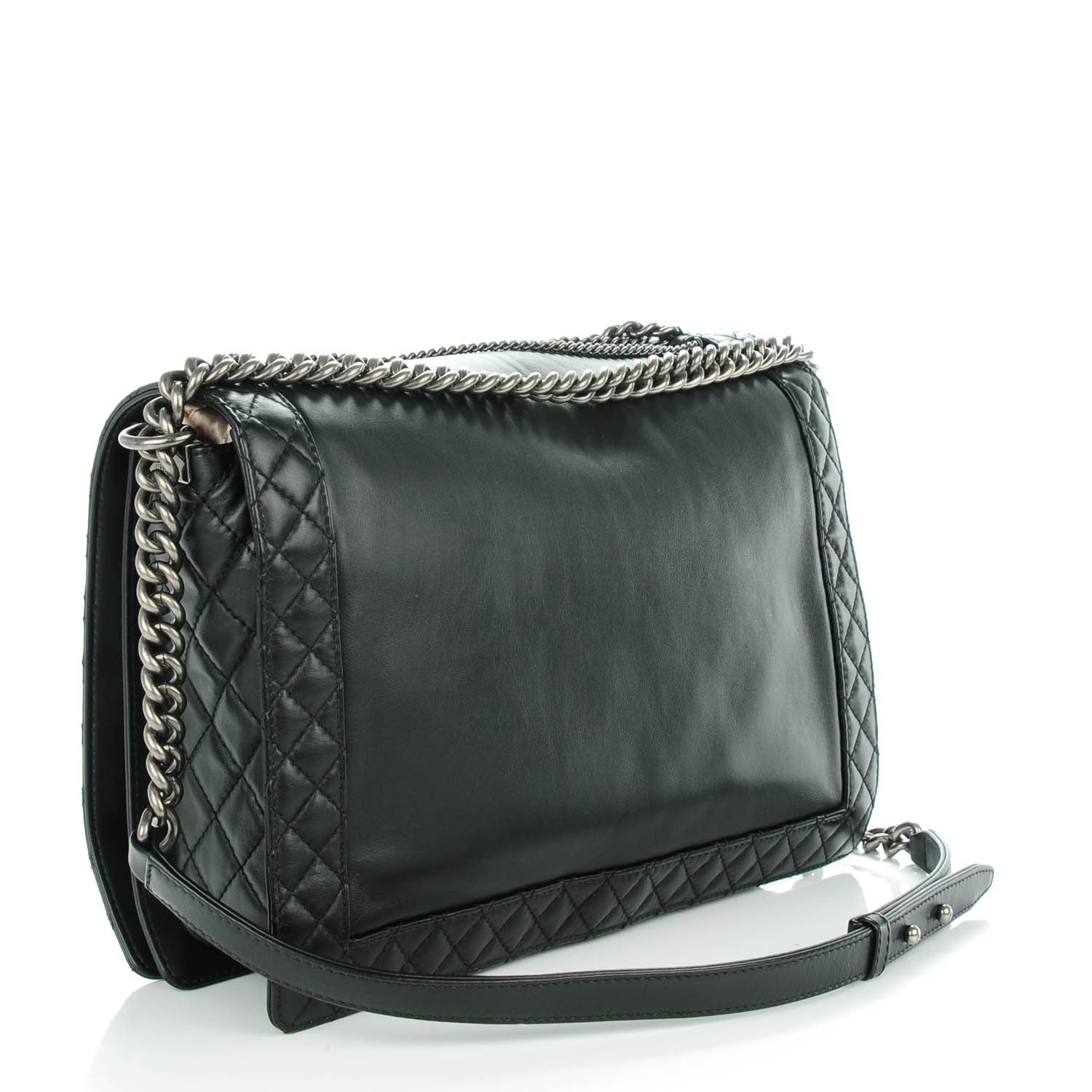 Chanel Calfskin Enchained XL Boy Flap Black 3 of 7