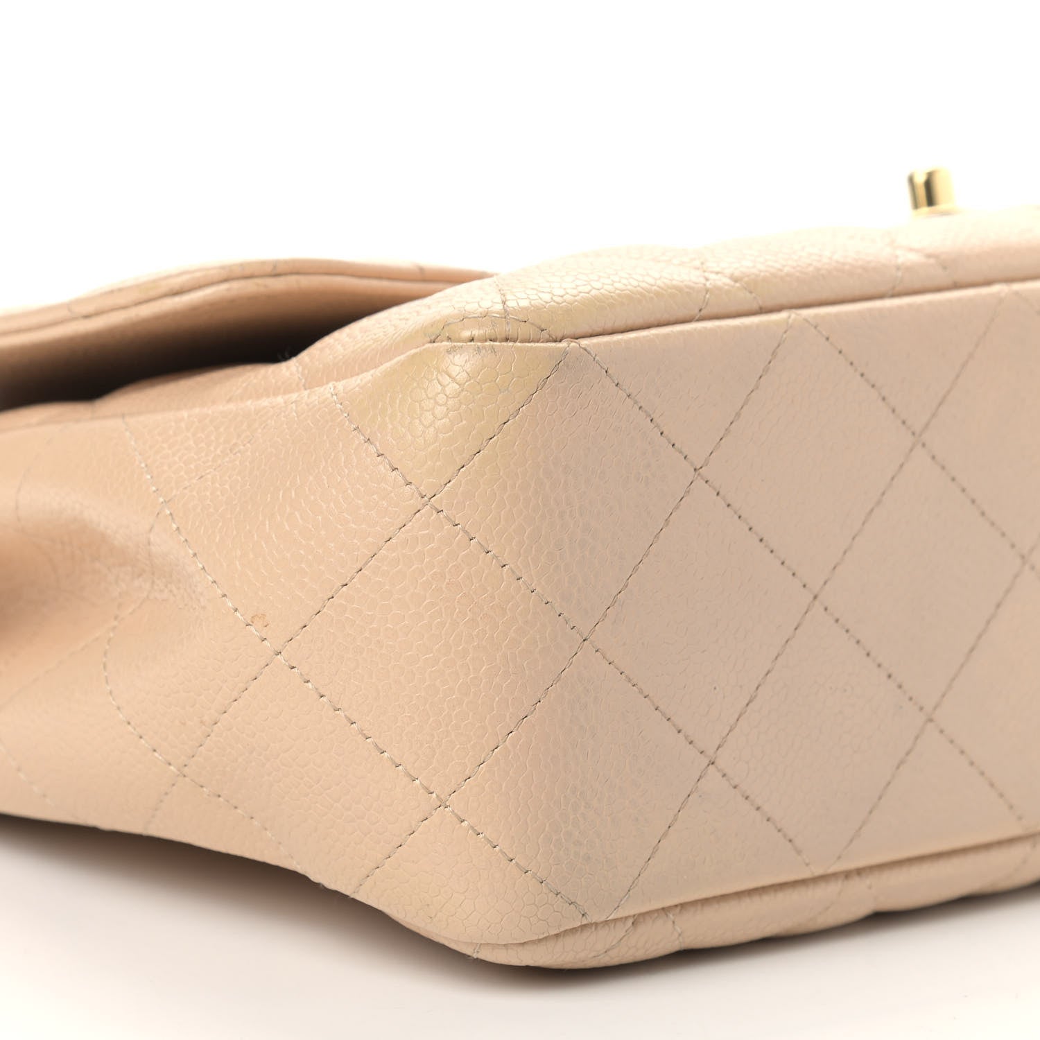 Chanel Caviar Quilted Jumbo Single Flap Beige Clair 8 of 16