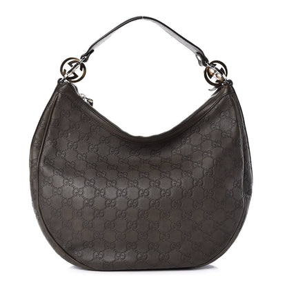 Gucci Guccissima Medium GG Twins Hobo Olive Green 1 of 15
