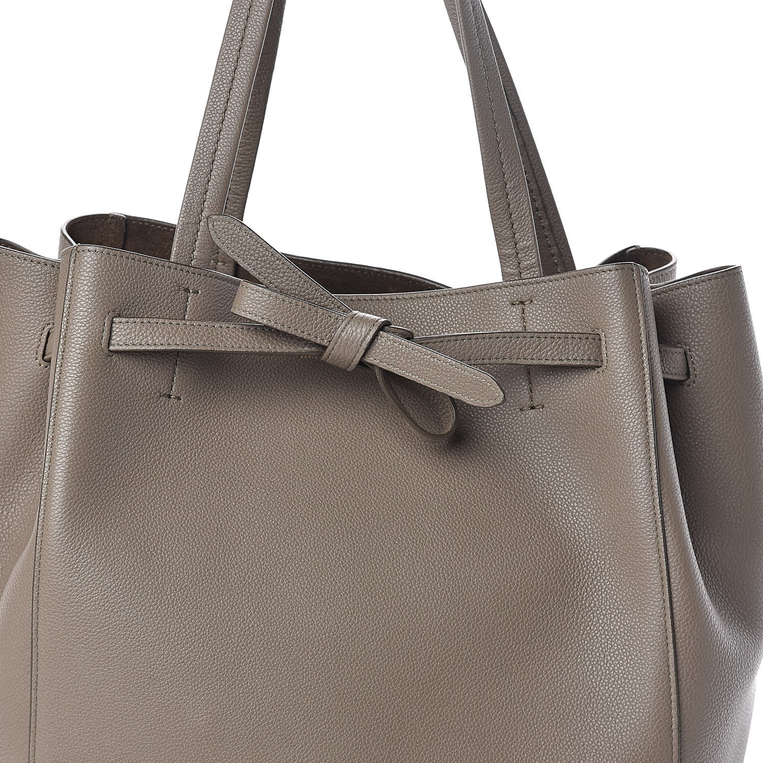 Celine Soft Grained Calfskin Small Belt Cabas Phantom Taupe 7 of 9