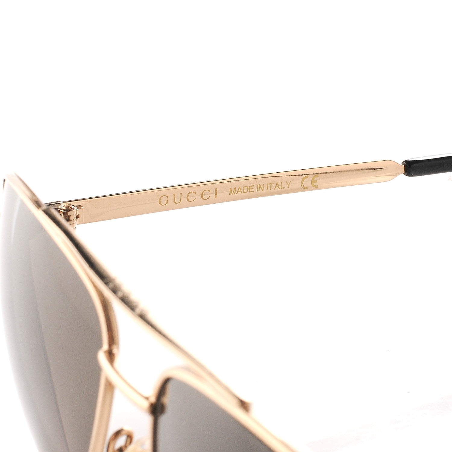 Gucci Aviator Sunglasses GG0137 Gold 7 of 9