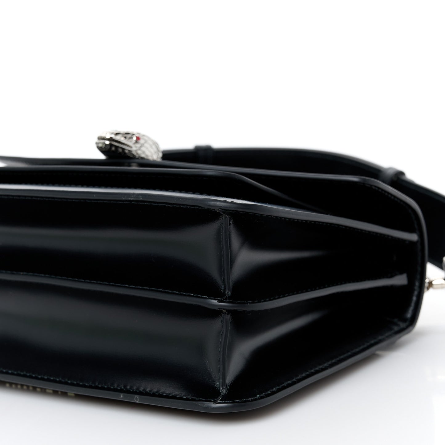 Nappa Serpenti Forever Large Maxi Chain Crossbody Bag Black