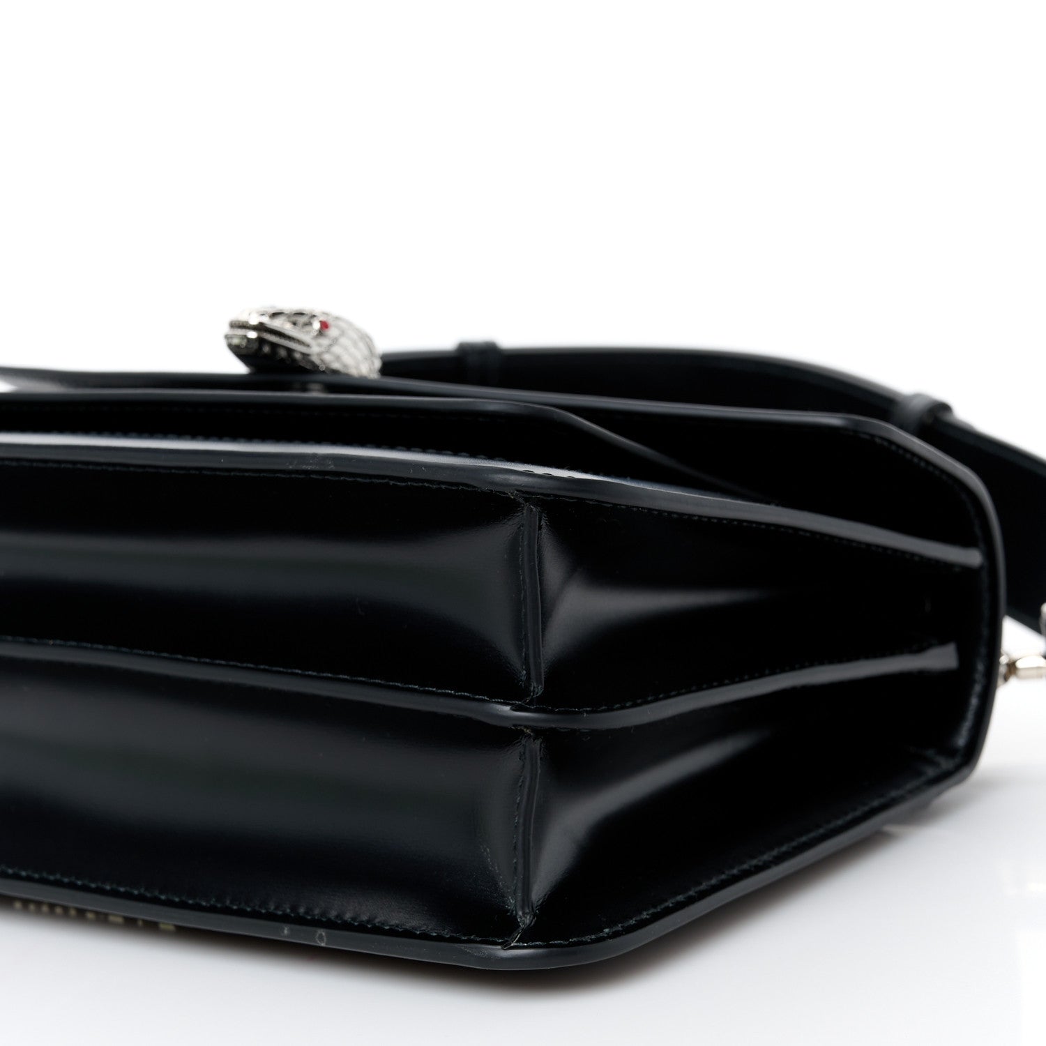 Bulgari Nappa Serpenti Forever Large Maxi Chain Crossbody Bag Black 11 of 11