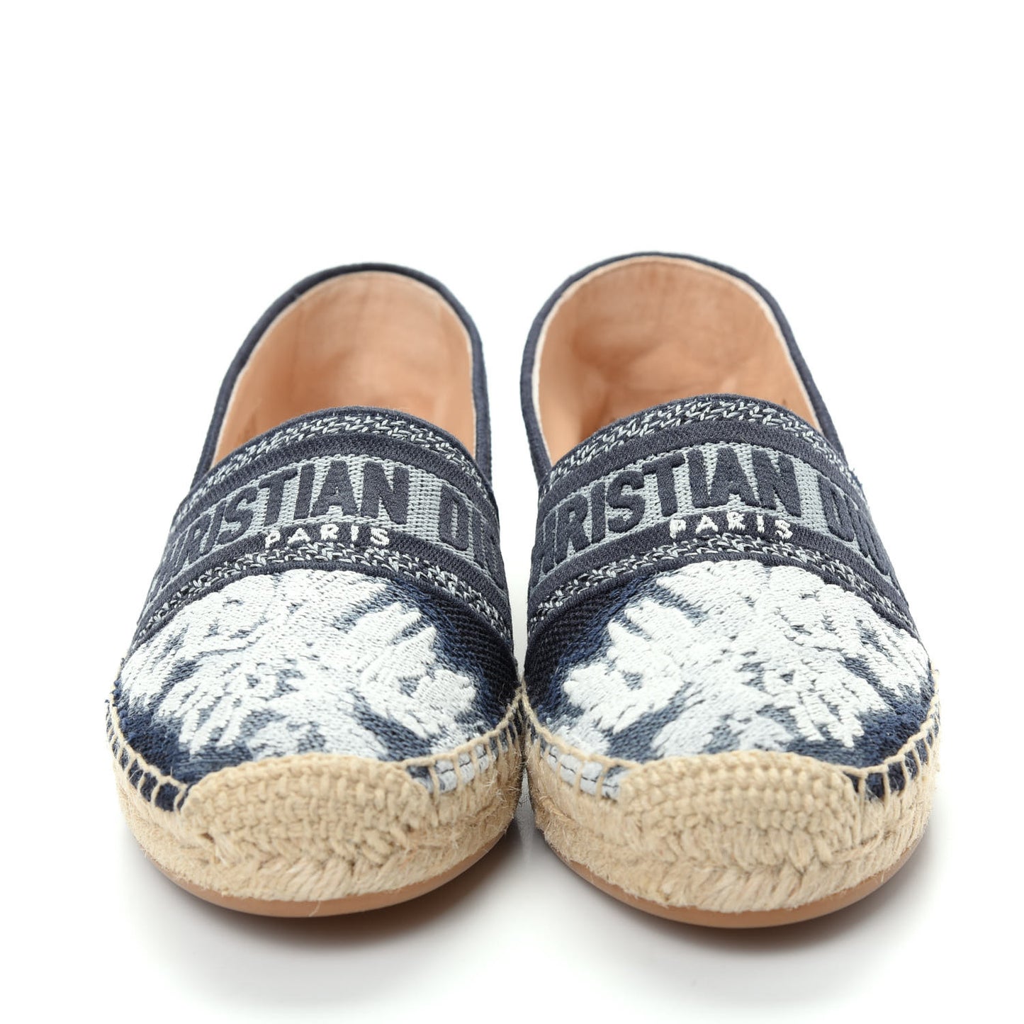 Canvas Tie and Dior Embroidered Granville 15mm Espadrilles 37.5 Denim