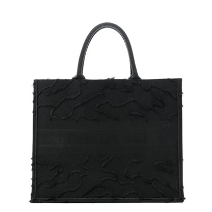 Christian Dior Canvas Embroidered Camouflage Book Tote Black 1 of 12