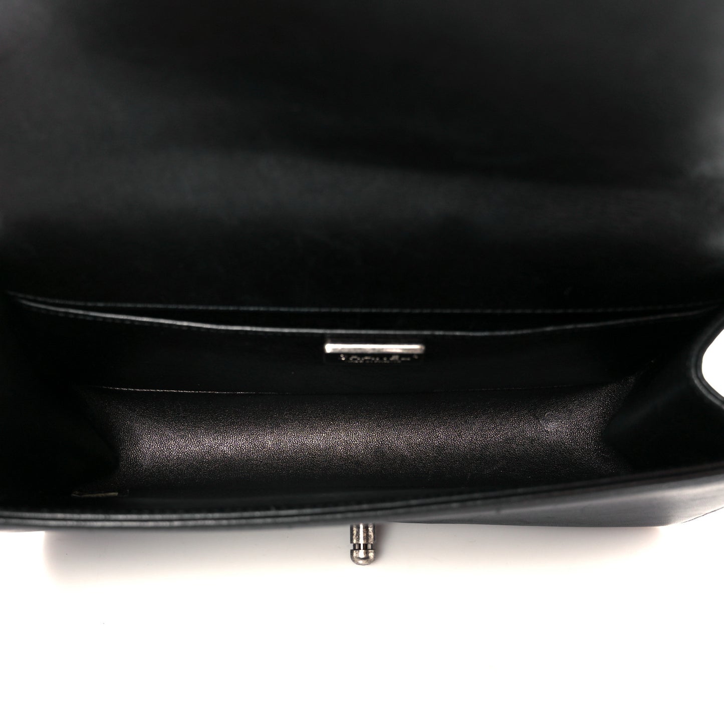 Lambskin Tweed Woven Medium Boy Flap Black