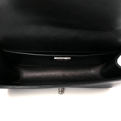 Chanel Lambskin Tweed Woven Medium Boy Flap Black 5 of 10