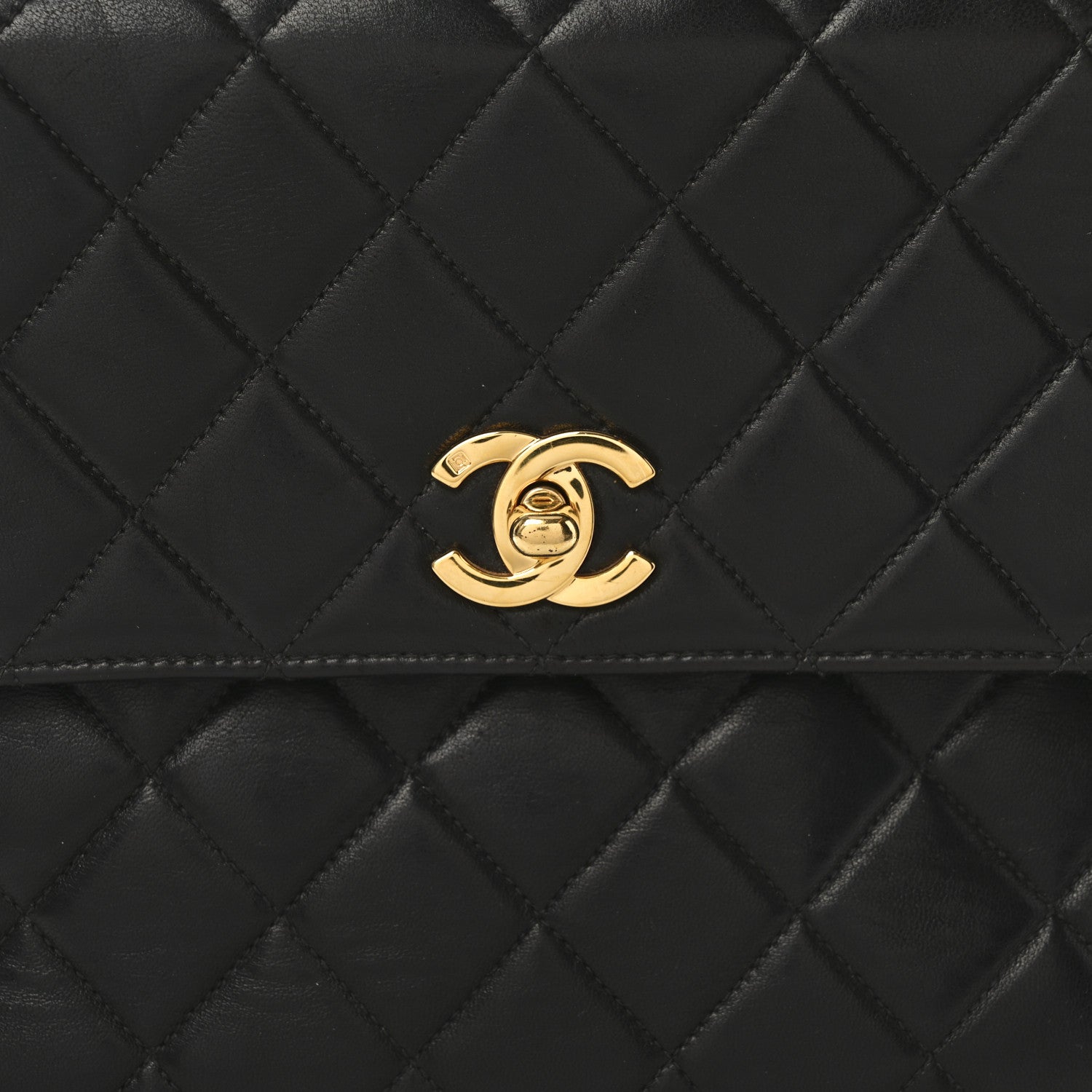 Chanel Lambskin Quilted Medium Kelly Flap Bag Black 8 of 10