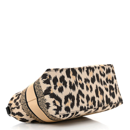 Christian Dior Canvas Mizza Embroidered Medium Leopard DiorTravel Nomad Pouch Beige 4 of 11