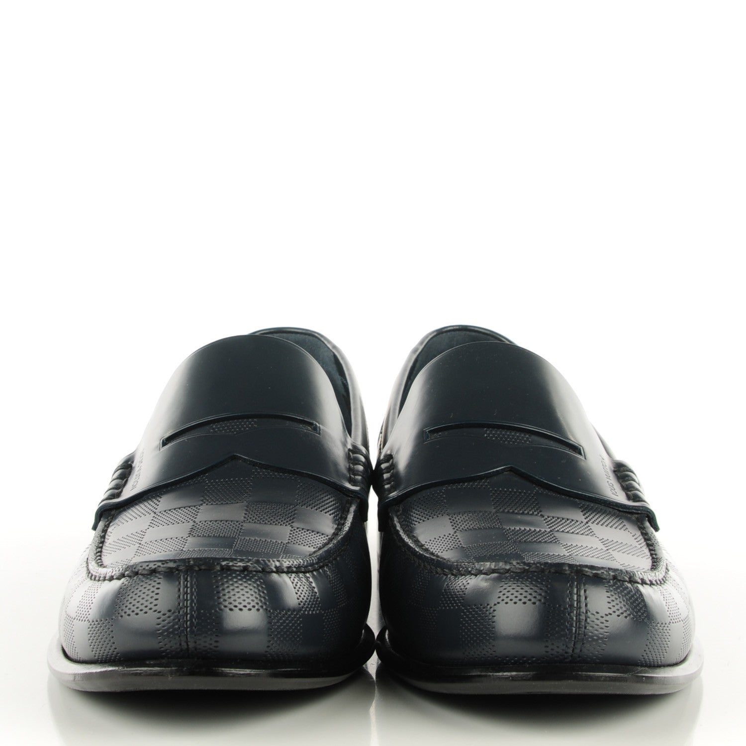 Louis Vuitton Mens Damier Infini Santiago Loafers 9.5 Cosmos 2 of 9