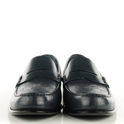 Louis Vuitton Mens Damier Infini Santiago Loafers 9.5 Cosmos 2 of 9