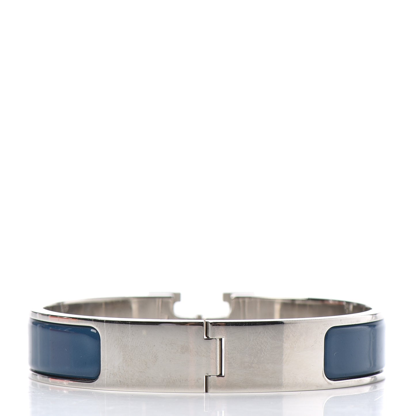 Narrow Enamel Clic Clac H Bracelet PM Bleu De Genes