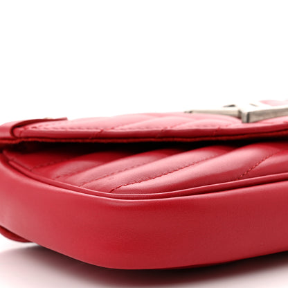 Louis Vuitton Calfskin New Wave Chain Pochette Scarlet 7 of 8