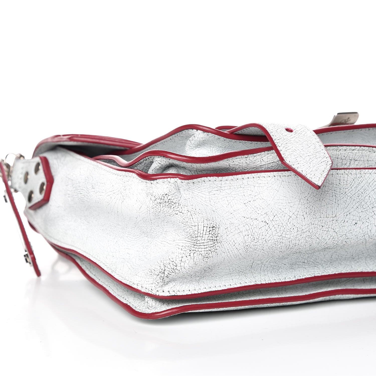 Proenza Schouler Crackle Calfskin PS1 Medium Satchel White 5 of 9