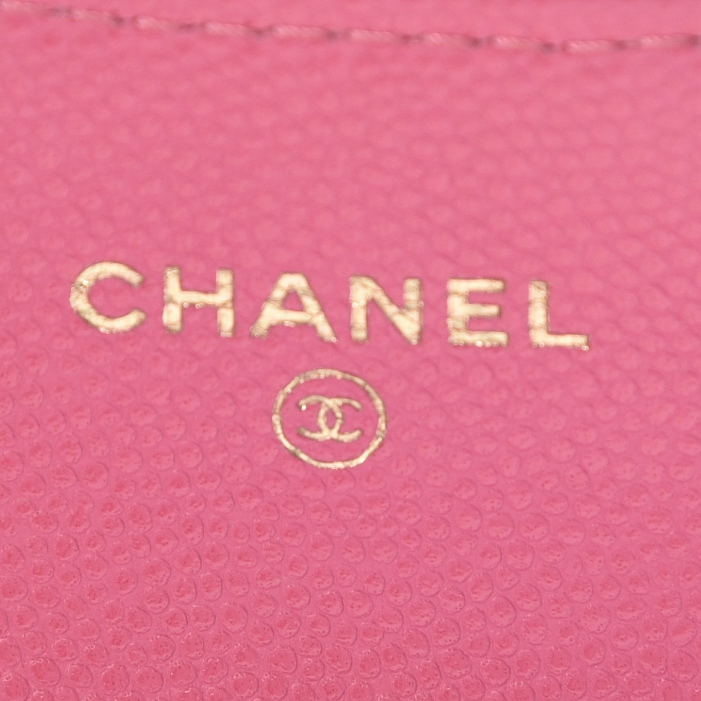 Caviar Quilted Flap Card Holder Wallet Pink