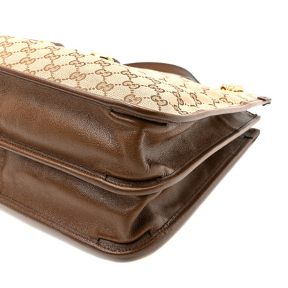Gucci Monogram Calfskin Medium Horsebit 1955 Tote Bag Beige Brown Sugar 10 of 10