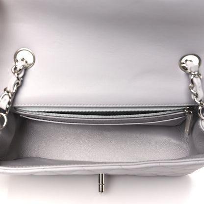 Chanel Lambskin Quilted Mini Rectangular Flap Grey 5 of 11