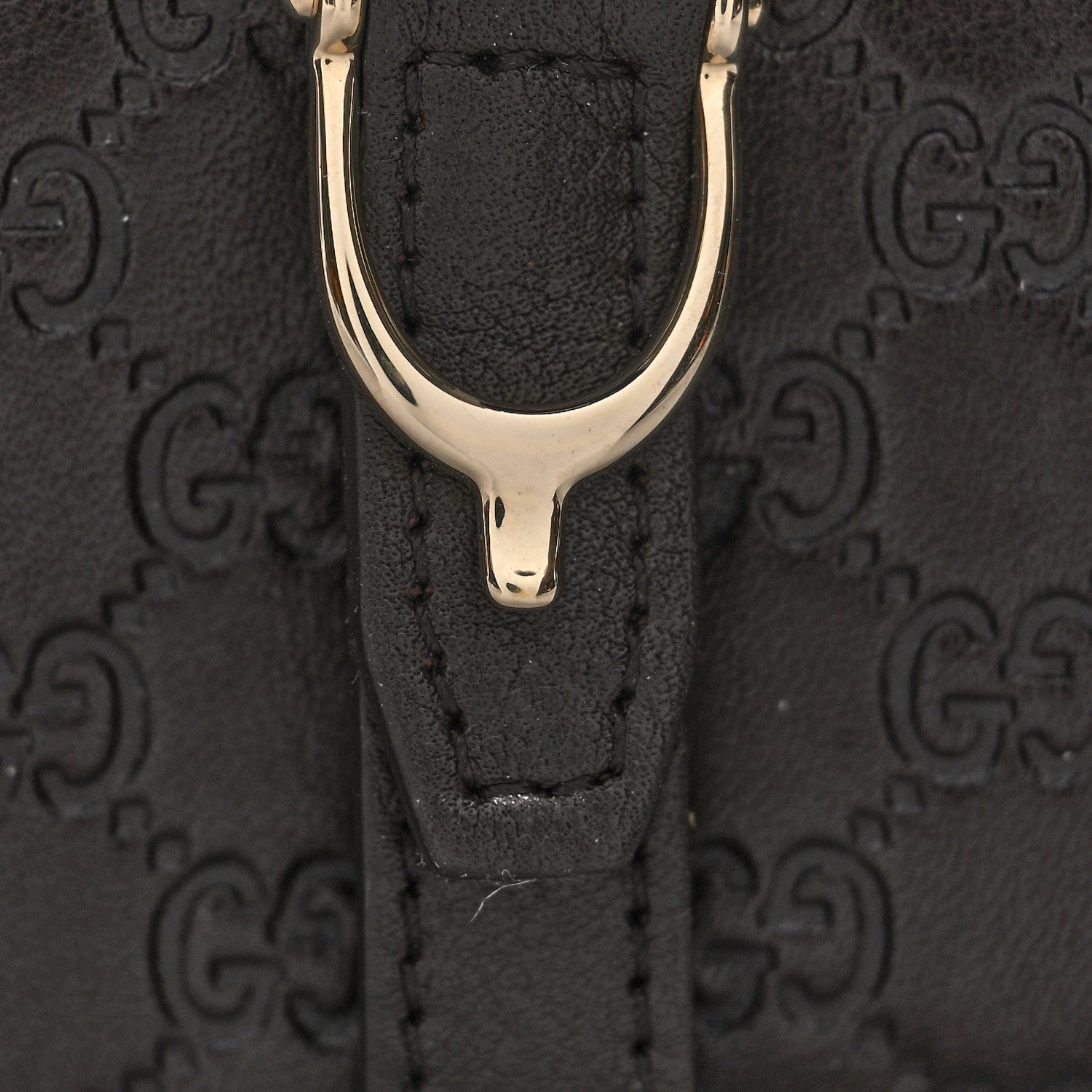 Gucci Guccissima Mini Jackie Bag Charm Black 5 of 9