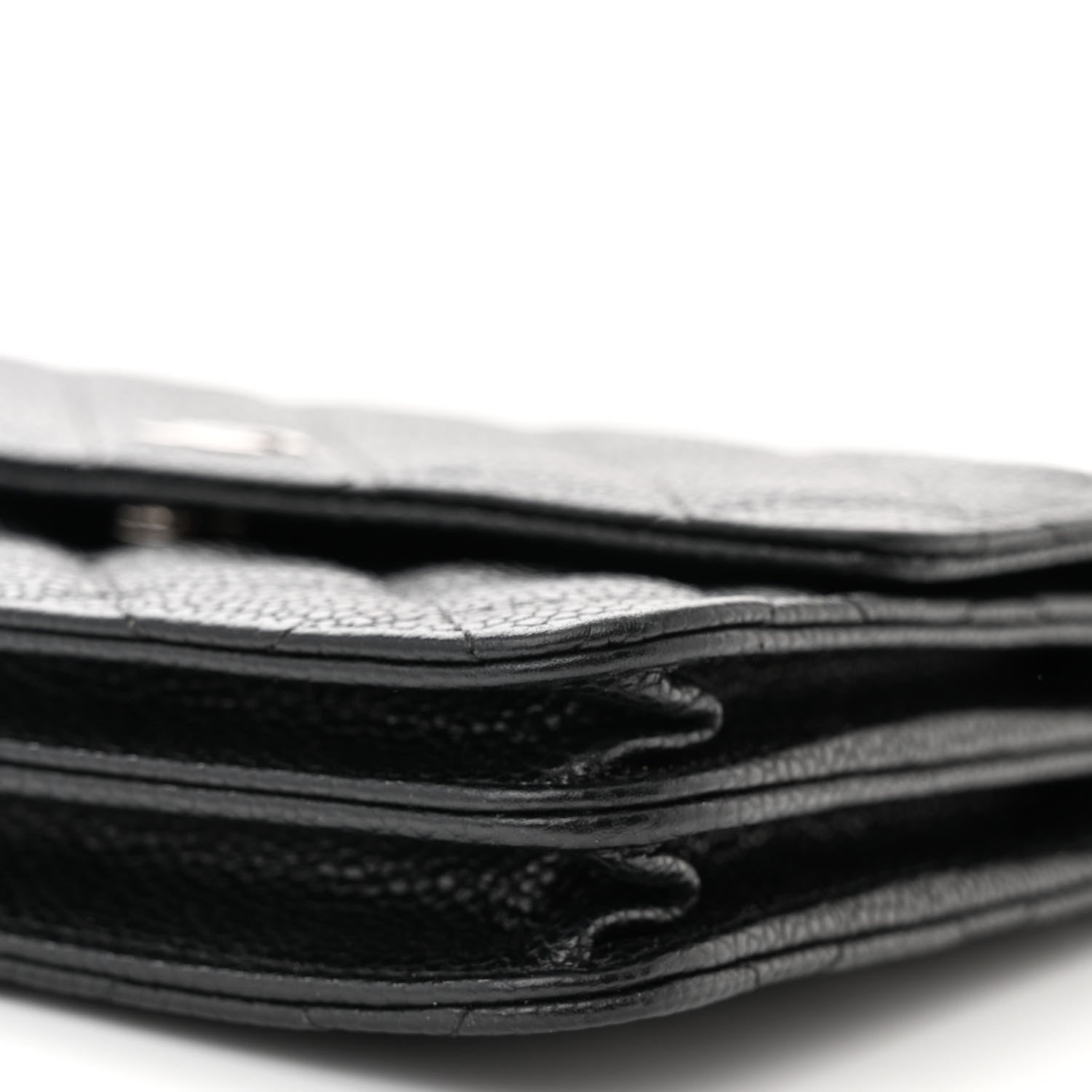 Chanel Caviar Quilted Square Wallet On Chain WOC Black 11 of 12