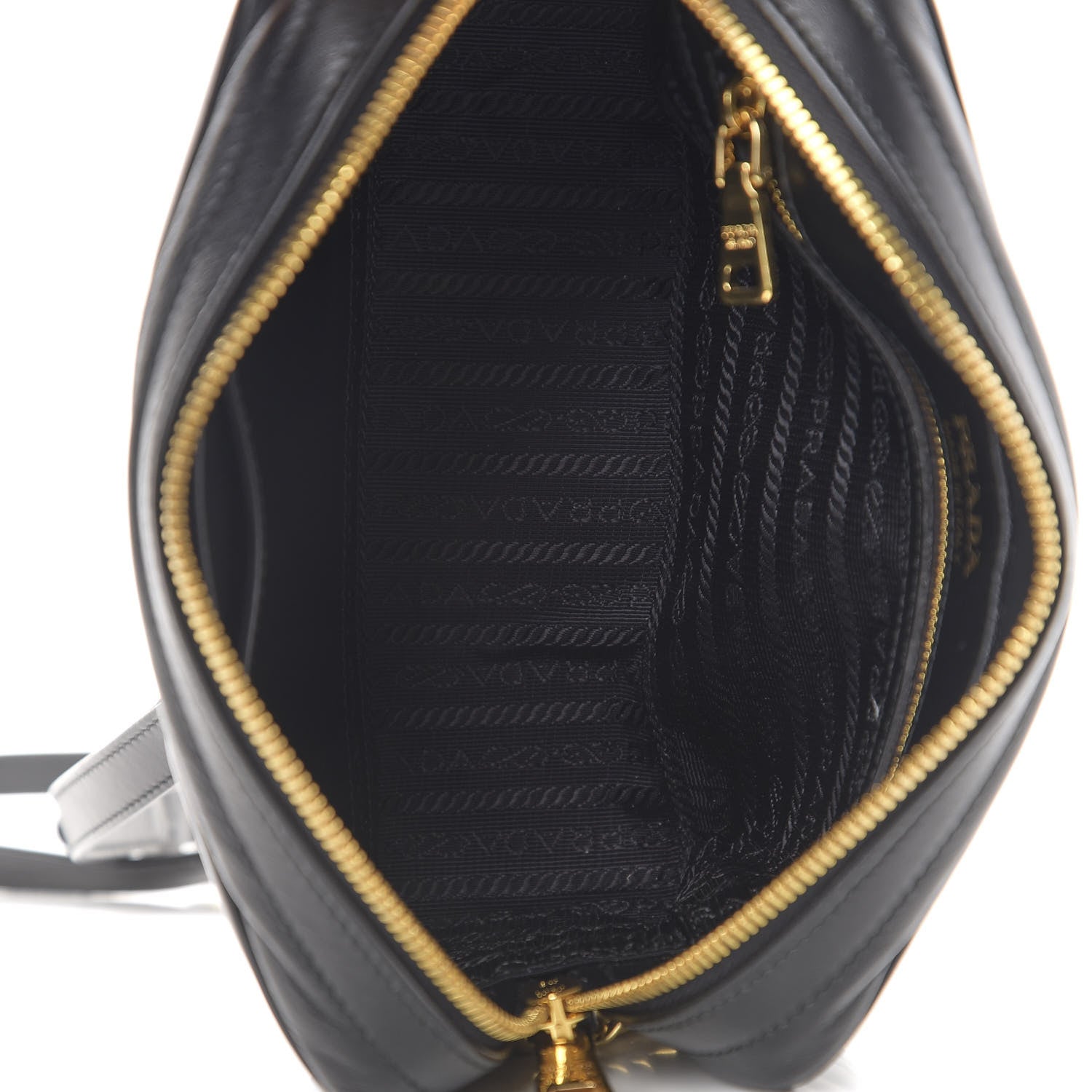 Prada Soft Calfskin Diagramme Camera Bag Black 5 of 9