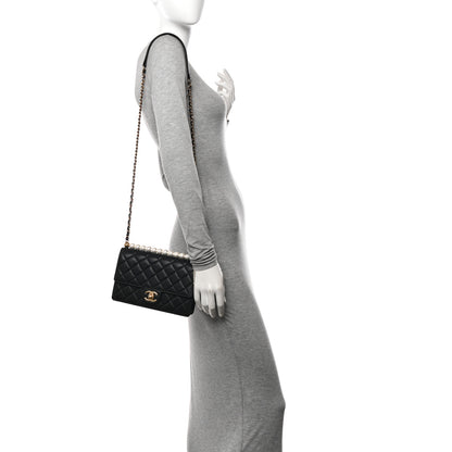 Chanel Goatskin Quilted Small Chic Pearls Flap Black 2 of 10