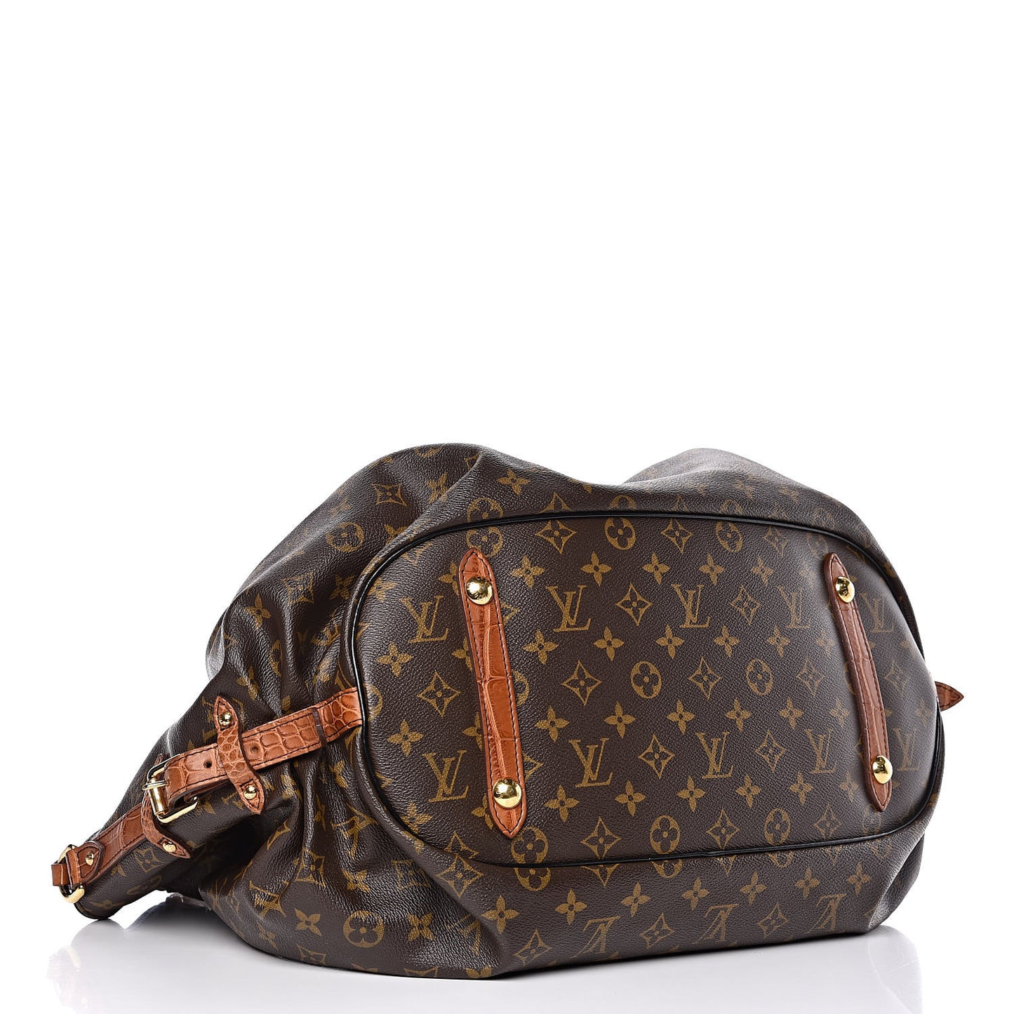 Monogram Alligator Trim Mahina XL