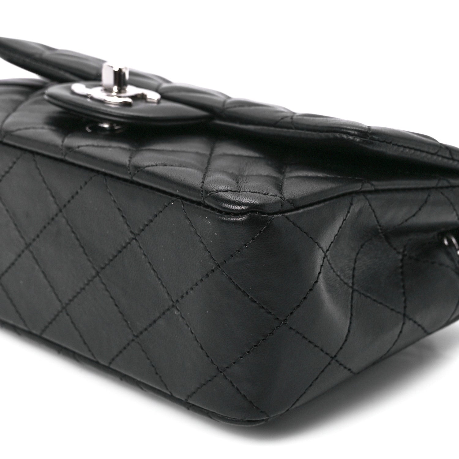 Chanel Lambskin Quilted Mini Rectangular Flap Black 12 of 12