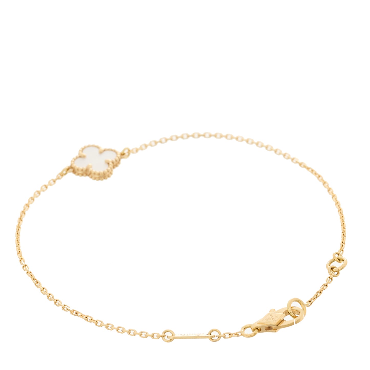 18K Yellow Gold Mother of Pearl Sweet Alhambra Bracelet