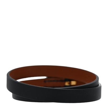 Hermes Chamonix Behapi Double Tour Bracelet XS Black Fauve 3 of 7