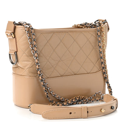 Chanel Aged Calfskin Quilted Medium Gabrielle Hobo Beige 2 of 9