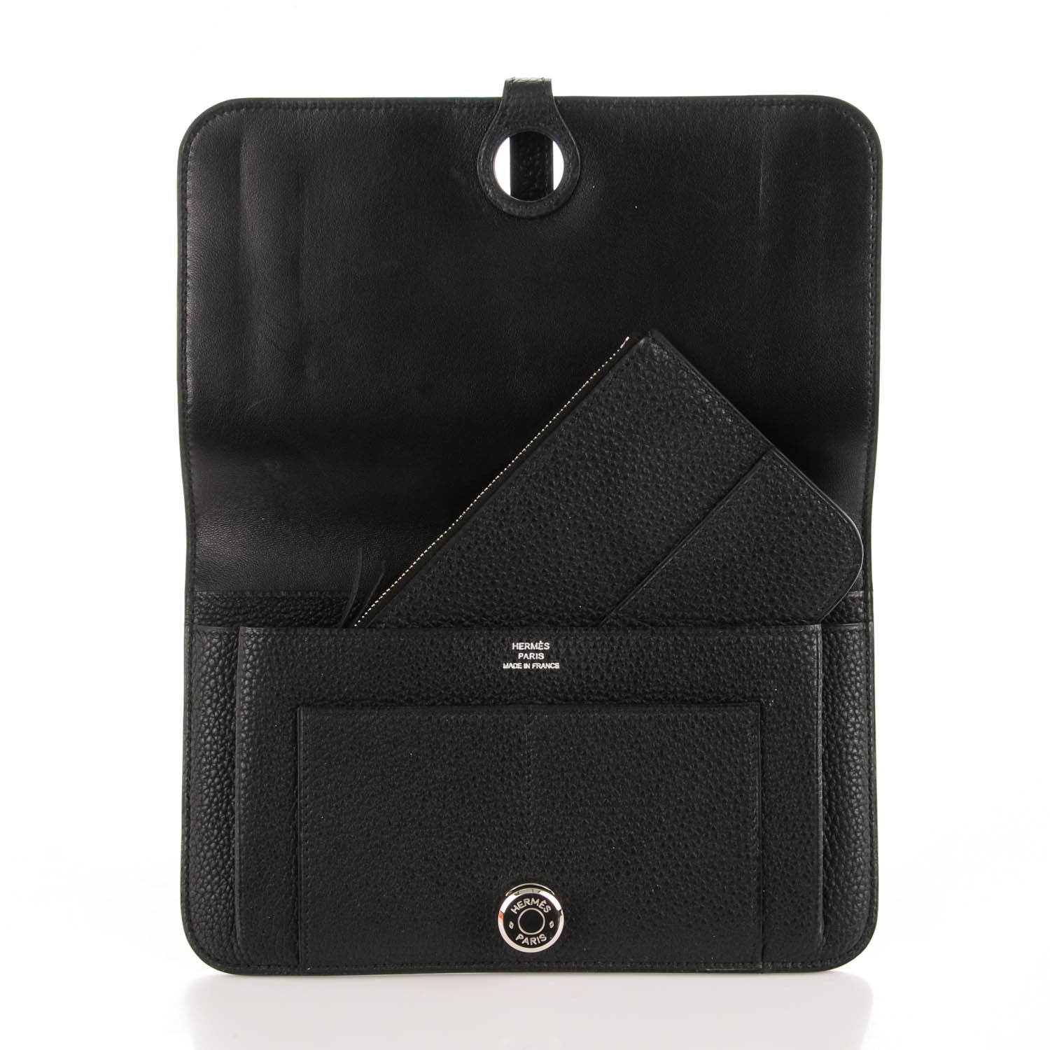 Hermes Togo Dogon Duo Wallet Black 5 of 7