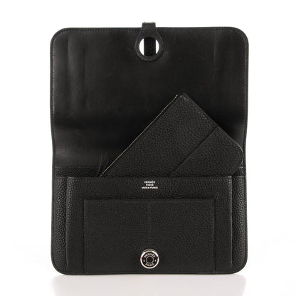 Hermes Togo Dogon Duo Wallet Black 5 of 7