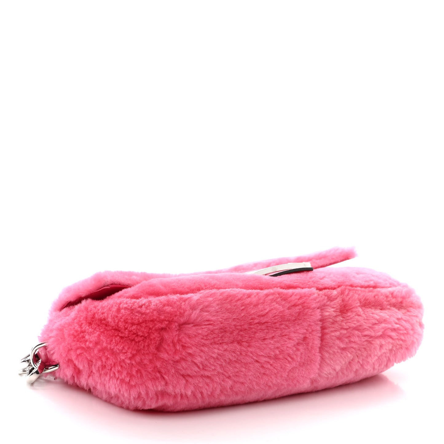 Shearling Shiny Nappa Baguette Rosa Fluo