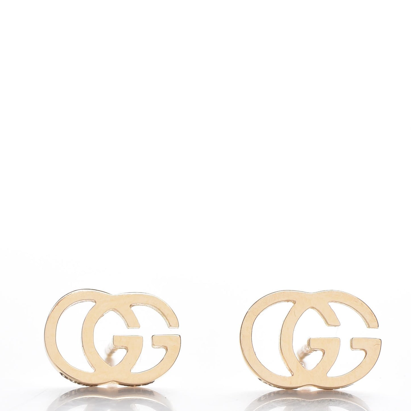 18K Yellow Gold GG Tissue Stud Earrings